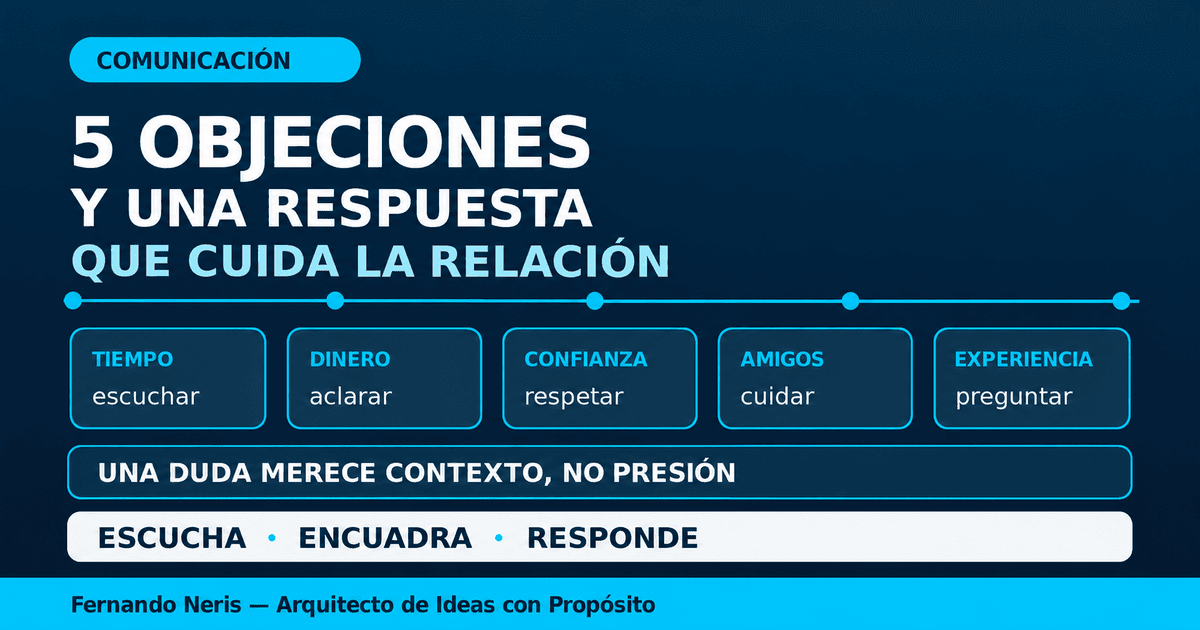 Cinco objeciones frecuentes y una respuesta que cuida la relación
